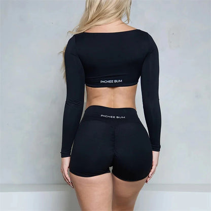 Women’s Long Sleeve Yoga & Gym Set – Two Piece