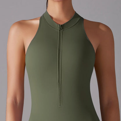 Women’s Scrunch Butt Backless Jumpsuit – Sexy Sleeveless Gym & Yoga One-Piece - Ravar