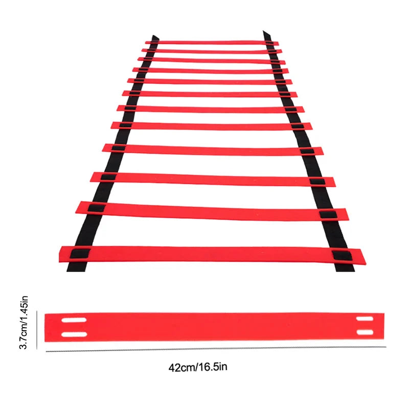 Sports Agility Ladder Football Adjustable Nylon Strap Jumping Ladder Speed Fitness Body Coordination Warm-Up Training Tool - Ravar