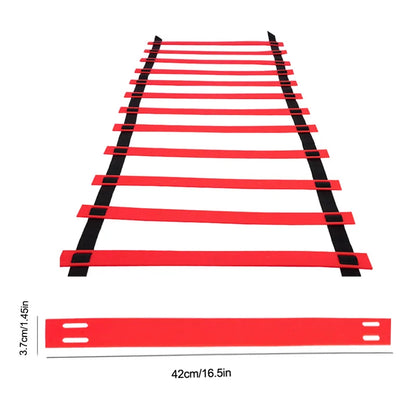 Sports Agility Ladder Football Adjustable Nylon Strap Jumping Ladder Speed Fitness Body Coordination Warm-Up Training Tool - Ravar