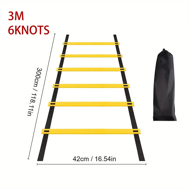 Sports Agility Ladder Football Adjustable Nylon Strap Jumping Ladder Speed Fitness Body Coordination Warm-Up Training Tool - Ravar