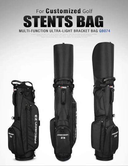 PGM Portable Golf Stand Bag with Braces – Lightweight Golf Club Backpack with Bracket Support for Men & Women