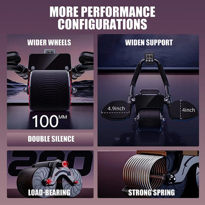 Automatic Abdominal Wheel – Core Muscle Trainer with Counter Display - Ravar