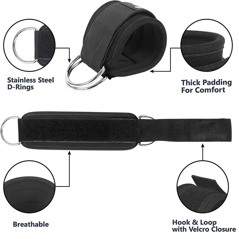 Adjustable Ankle Strap – Glute, Hip & Leg Cable Trainer - Ravar