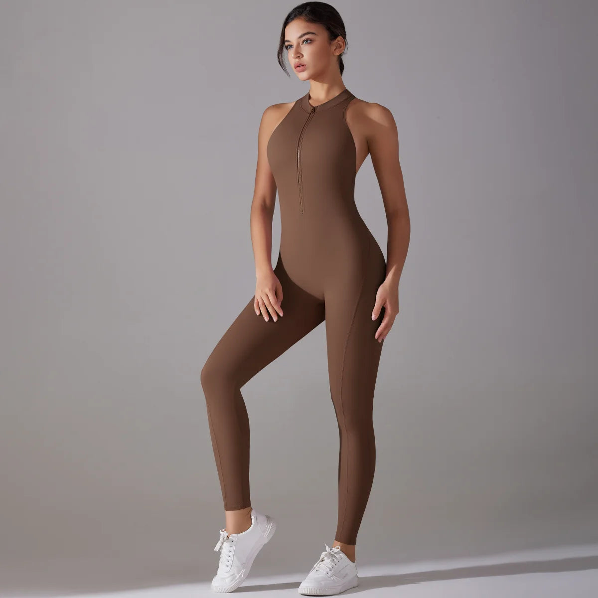 Women’s Scrunch Butt Backless Jumpsuit – Sexy Sleeveless Gym & Yoga One-Piece - Ravar