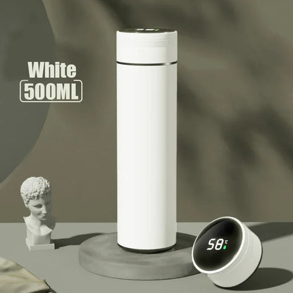 500ml Stainless Steel Insulated Water Bottle – Leak-Proof, Temp Display, 24hr Hot/Cold