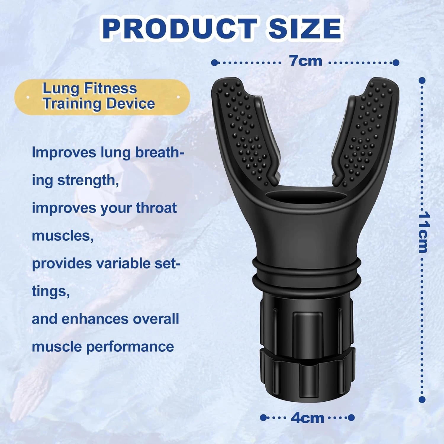 Adjustable Lung Trainer for Breathing & Respiratory Fitness – Increases Lung Capacity & Stamina - Ravar