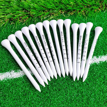 PGM 50pcs Wooden Golf Tees – Durable, Stable Tee Set for Improved Accuracy & Consistent Ball Height (Model D7) - Ravar