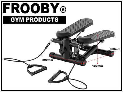 Home Workout Mini Stepper LCD Display W/ Rope Mat - Ravar