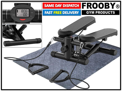 Home Workout Mini Stepper LCD Display W/ Rope Mat - Ravar