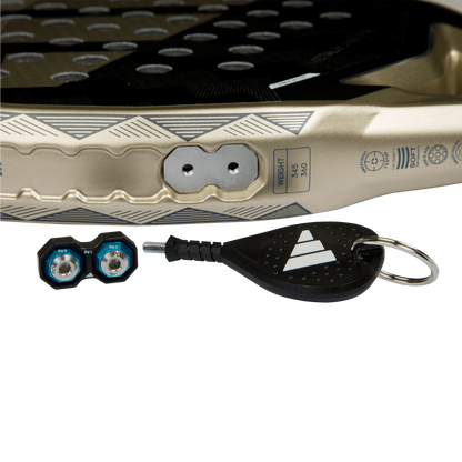 Close-up of Adidas Metalbone Ctrl 3.4 Carbon Aluminised 16K surface