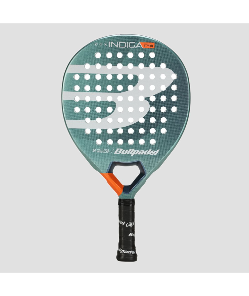 Bullpadel Indiga CTR 25 padel bat close-up Polyglass face