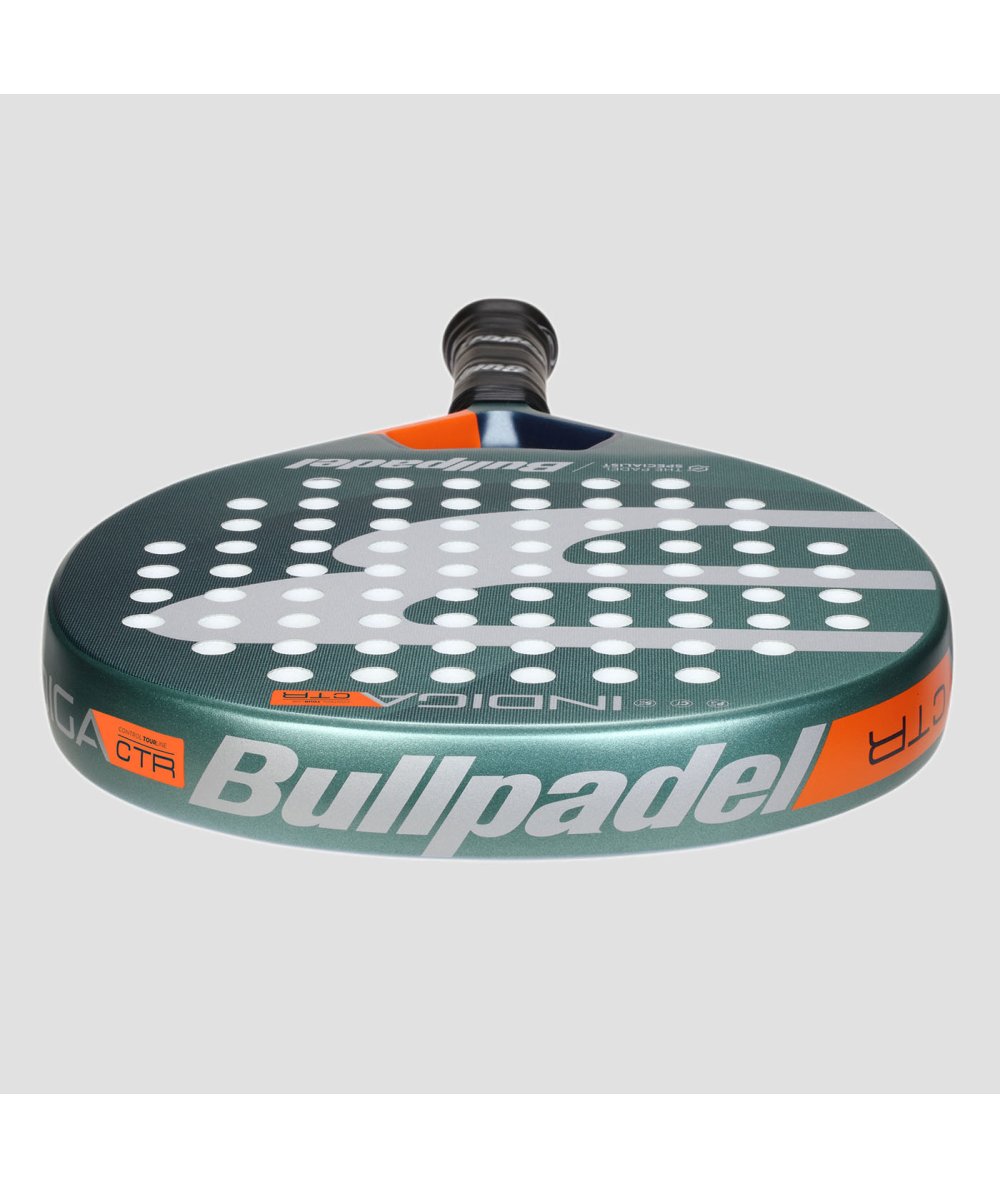 Bullpadel Indiga CTR 25 padel bat close-up Polyglass face