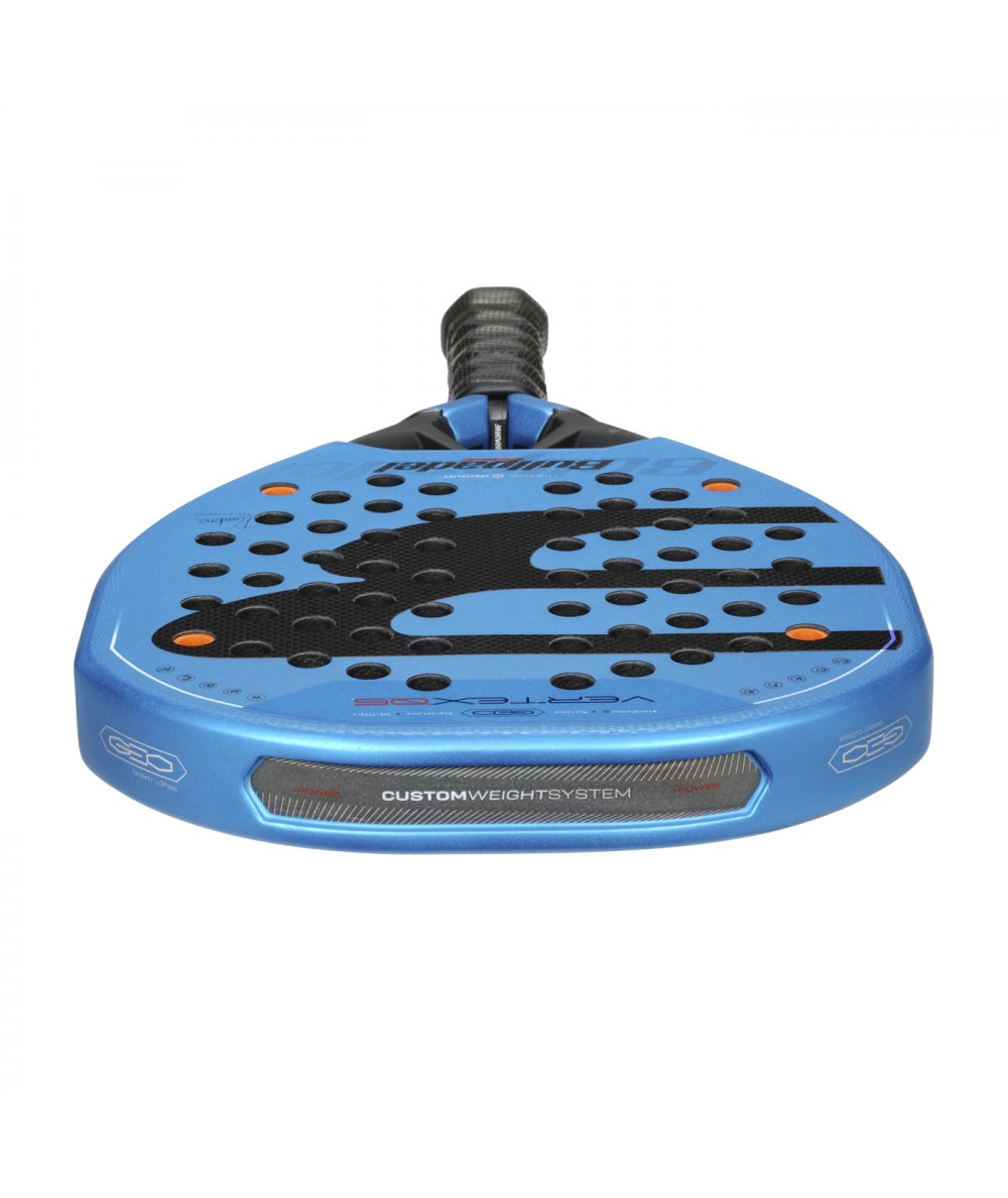 Close-up of Bullpadel Vertex 05 Geo racket frame and texture