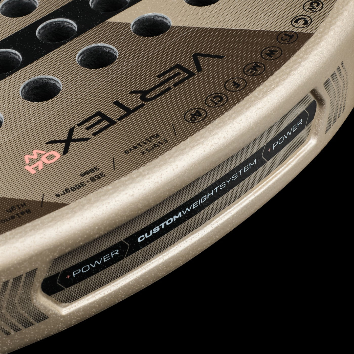 Bullpadel Vertex 04 W padel racket close side view